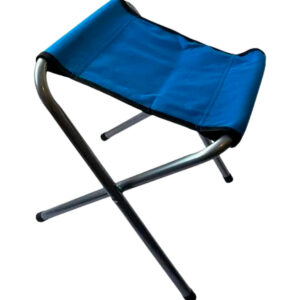 Banquito Plegable de Metal con Asiento de Tela